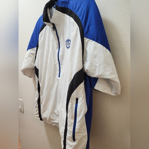 PGA NATIONAL Foot Joy Medium Short Sleeve Quarter Zip Blue Black Zip Pocket - Picture 4 of 7